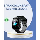 S10 Siyah Akıllı Çocuk Saati Anlık Konum Takibi Ve Rota Geçmişi - Lisinya