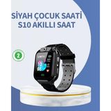 S10 Siyah Akıllı Çocuk Saati Anlık Konum Takibi ve Rota Geçmişi Midastech - Standart - Çok Renkli