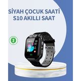 S10 Siyah Akıllı Çocuk Saati Anlık Konum Takibi ve Rota Geçmişi - NEXORA2850-4094 - Çok Renkli