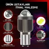 S2 Uyumlu Led Ampul Şimşek Etkili Sarı-Beyaz Csp Led S2 Uzun Kısa Otomobil Araç Motosiklet Mercekli Far