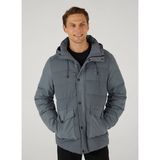 S242077-003 Outerwear Padded Jack Gri Erkek Kapüşon Yaka Mont