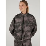 S242121-001 W Micro Collection Rain Siyah - Gri Kadın Fermuarlı Yaka Zip Ceket