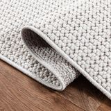 S256 Beyaz Bukle Halı – Saraz Buklem Koleksiyonu Salon Halısı, Mutfak Halısı, Antre Hol Halısı - 200 x 200 cm
