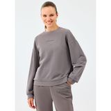 S2610011-3920 W Essential Gri Kapüşonlu Regular Fit Kadın Sweatshirt