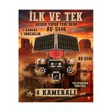 S446 4 Kameralı | 3 Motorlu Ptz + 1 Sabit Kamera | Solar | Telefon Kontrol