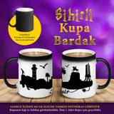 S45641 İzmir Şehir Silüeti Sihirli Fincan Kupa Bardak