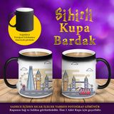 S4592 Londra Saat Kulesi ve Köprü Sihirli Kupa Bardak
