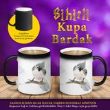 S56347 Dal Üstünde Minik Serçe Kuş Sihirli Kupa Bardak