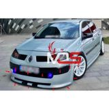 S57 Garaj Renault Megane 2 Makyajsız Kasa Ön Tampon Eki Fiberglass Boyasız