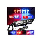 S6 Cam İçi Vantuzlu Polis Çakar 6 Ledli Kırmızı Mavi 12 Mod Çakmaklık Girişli