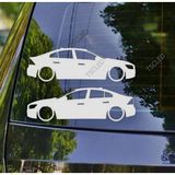 S60 2nd gen Kelebek Cam Oto Sticker 17 CM 2 Adet