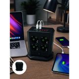S'82 Çoklu Priz 8 Çıkışlı 4 USB 2 Type-C Anahtarlı Dikey Priz Kulesi - Beyaz - Belirtilmemiş