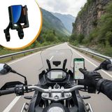 S'82 Evrensel Motosiklet Telefon Tutucu – Kaymaz, Kilitlenebilir Güvenli Tutuşlu, 360° Ayarlanabilir Gidon Bağlantılı Akıllı Telefon Aparatı