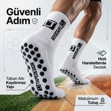 S'82 Kaydırmaz Futbol Basketbol Tenis Erkek Spor Çorap, Beyaz, Kaymaz Çorap Tabanlı, Dikişsiz ve Parfümlü, Yüksek Kalite - 6-Beyaz - 39 - 44