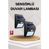 S'82 Solar Sensörlü Duvar Lambası Bahçe Lamba 20 Led Işık