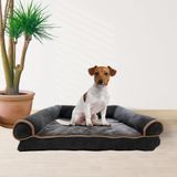S&A Online Stores Orta Köpekler için Köpek Yatakları - Büyük Köpekler ve Orta Köpek Yatağı için Makinede Yıkanabilir Köpek Yatağı Polyester Pamuk Temizlemesi Kolay ve Ultra Yumuşak (Orta)