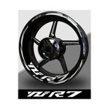 SA Printpro Yamaha R7 Motorsiklet Için Renkli Jant Şeridi, reflektif Beyaz, Sticker , gece parlar