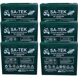 SA-TEK 12V 24Ah Jel Elektrikli Bisiklet Akü Seti 6'lı – Soğuk Hava Dayanıklı, Uzun Ömürlü ve Bakım Gerektirmez
