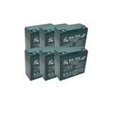 SA-TEK Sa-tek 6'lı Set 12v 24ah Elektrikli Motorsiklet Aküsü Jel Akü