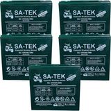 Sa-Tek SATEK 5'li Set 12 Volt 24 Amper Jel Akü 2026 Üretim