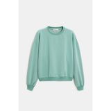 Saade Mint Kadın Oversize Bisiklet Yaka Basic Casual Sweatshirt