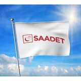 Saadet Partisi Beyaz Bayrağı Premium Raşel Kumaş 100X150 cm