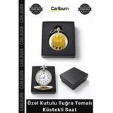 #Saat Antika Görünüm Osmanlı Armalı Nostaljik Şık Hediye Özel Kutulu Tuğra Temalı Köstekli Saat