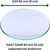 Saat Camı 80 mm (8 Cm) 1 Adet Beher Kapağı Laboratuvar Kullanımı Için