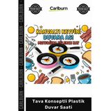 #Saat Dekoratif Yumurta Görünümlü Modern Şık Renkli Büyük Boy Tava Konseptli Duvar Saati