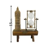 Saat Kulesi Kum Saati Retro Müzik Severler Için Ev Masaüstü Dekorasyon Doğum Günü Yeni Yıl Hediyeleri 15CM (Saat Kule) - 0,35 lt