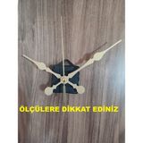 Saat Makinesi, Akar Sessiz Duvar Saati Mekanizması, 3D Saatlere Uyumlu 14 mm Şaft, Akrep-Yelkovan-Saniye-(Askılı)