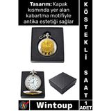 #Saat Retro 4X5 Cm Klasik Koleksiyon Hediyelik Özel Kutulu Gümüş Şık Tuğra Tasarımlı Köstekli Saat