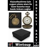 #Saat Retro 4x5 Cm Klasik Koleksiyonluk Hediyelik Özel Kutulu Baskıya Uygun Çok Şık Köstekli Saat