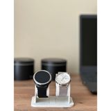 Saat Standı 2'li Set - Saat Organizeri - Mermer Beyaz - Çap 5-6 cm