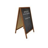 Saatistan Çift Taraflı Menü ve Fiyat Tahtası 100x60 cm Tebeşirli Kara Tahta