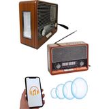 Saatli Fenerli Bluetooth Nostaljik Radyo Aux Sd USB Girişli Bluetooth Hoparlör Tdms-07 - 1