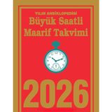 Saatli Maarif 2026 Büyük Boy Kırmızı Düz Duvar Takvimi 30x40 cm – Tek Parça, Ofis ve Ev Kullanımına Uygun - Renkli - 1 Adet