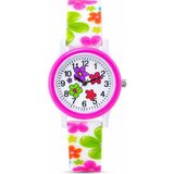 Saattino Çiçek Desenli Pembe Kız Çocuk Kol Saati Analog Saat ST-304421