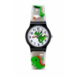 Saattino Erkek Çocuk Dinozor Figürlü Füme Analog Silikon Kordon Kol Saati ST-304439
