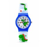 Saattino Erkek Çocuk Dinozor Figürlü Mavi Analog Silikon Kordon Kol Saati ST-304437