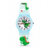 Saattino Erkek Çocuk Turkuaz Dinozor Desenli Silikon Kordon Analog Kol Saati ST-304442