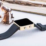 Saattino Gold Renk Dijital Led Ekran Siyah Silikon Kordonlu Yetişkin Kız Kadın Unisex Kol Saat ST-303723