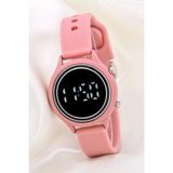 Saattino Koyu Pembe Silikon Kordonlu LED Watch Genç Kız Kadın Kol Saati ST-304168 - Açık Pembe
