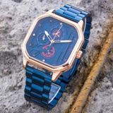 Saattino ST-304291 Lacivert Rose Gold Spor Çelik Erkek Kol Saati