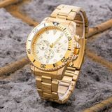 Saattino Yeni Sezon Gold Renk Şık Premium Erkek Çelik Kol Saati Çelik Kordon ST-304204 - Sarı