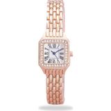 Saattino Yeni Sezon Taşlı Retro Model Roma Rakamlı Rose Renk Ince Çelik Kordonlu Saat ST-303872