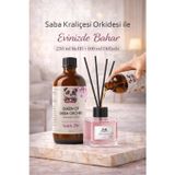 Saba Kraliçe Orkidesi Çubuklu Oda Kokusu 250 ml Refil ve 100 ml Difüzör Şişe