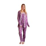 Sabahlıklıklı 3 Parça Çeyizlik Kutulu Kadın Pijama Takımı- Dantelli Kutulu Kadın Pijama- Geniş Beden Aralığı Lila L