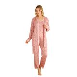 Sabahlıklıklı 3 Parça Çeyizlik Kutulu Kadın Pijama Takımı- Dantelli Kutulu Kadın Pijama- Geniş Beden Aralığı Pembe S