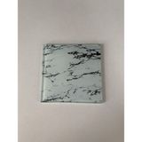 Saban 10x10cm - Beyaz Mermer, Cam Bardak Altlığı - Sunumluk - 0 - 99 ml